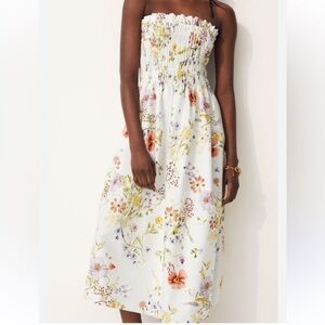 H&M  cotton wildflower collection Midi Dress -